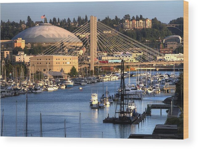 Thea Wood Print featuring the photograph Foss Waterway Tacoma by Rob Green