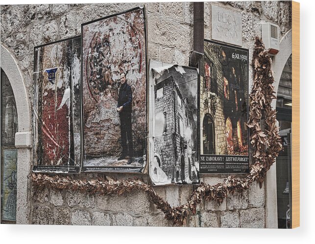 Dubrovnik Wood Print featuring the photograph Four Posters by Stuart Litoff
