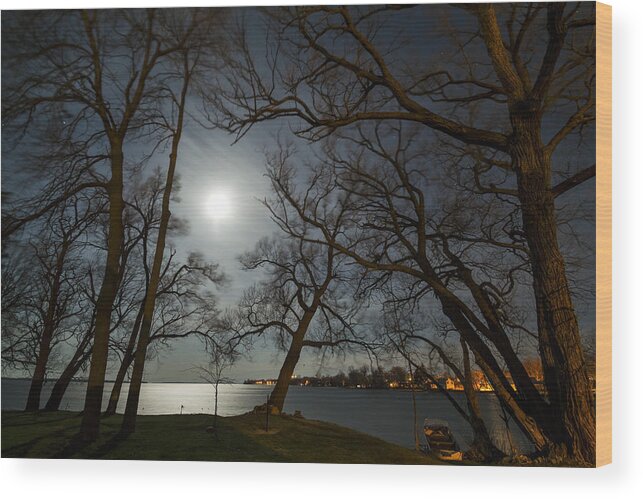 Matt Molloy Wood Print featuring the photograph Framing the Moon by Matt Molloy
