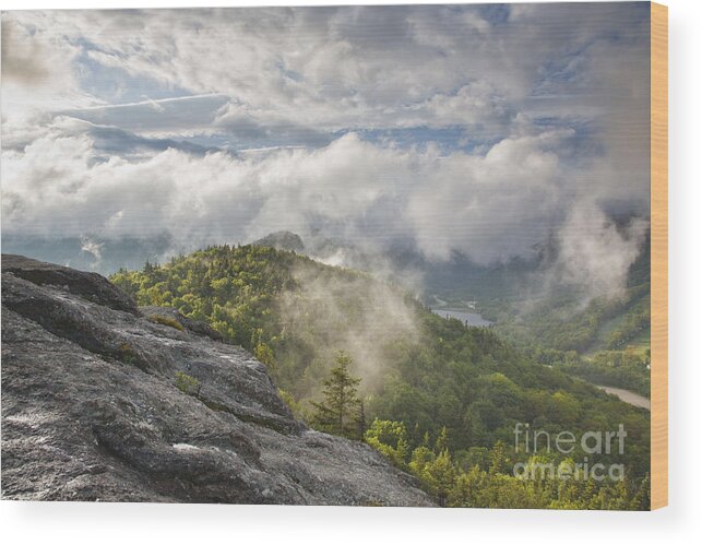 Atmosphere Wood Print featuring the photograph Franconia Notch State Park - New Hampshire White Mountains by Erin Paul Donovan