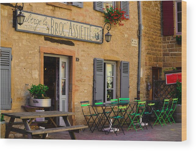 Auberge Wood Print featuring the photograph French Auberge by Dany Lison