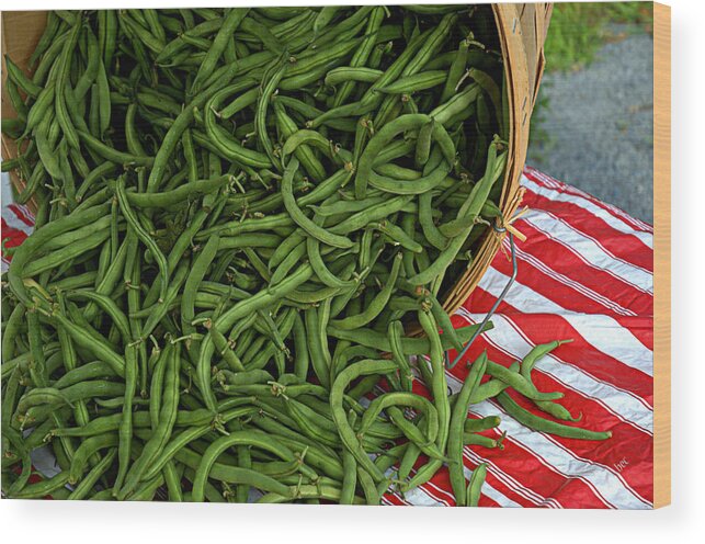 Brans Wood Print featuring the photograph Fresh Green Beans by Bruce Carpenter