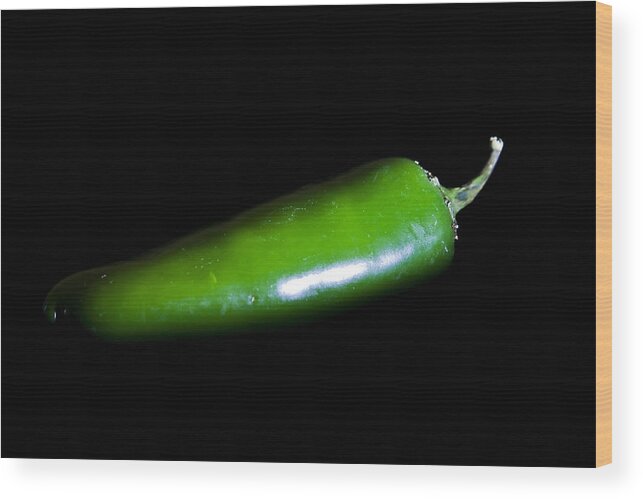 Food Wood Print featuring the photograph Friday Night Jalapeno by James Sage