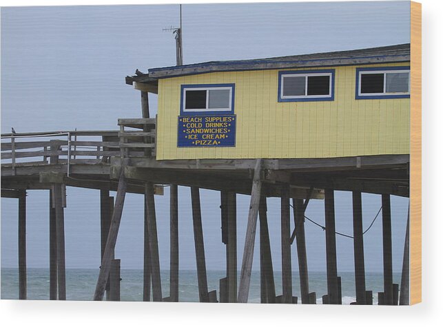 Frisco Wood Print featuring the photograph Frisco Pier 29 by Cathy Lindsey