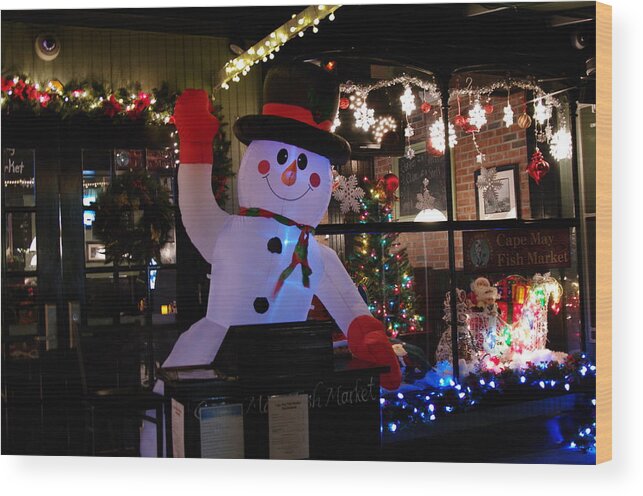 Frosty The Snowman Wood Print featuring the photograph Frosty by Greg Graham