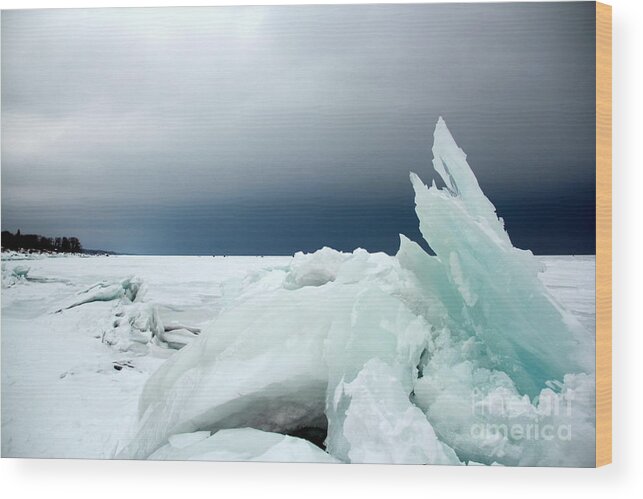Lake Superior Wood Print featuring the photograph Frozen by A K Dayton