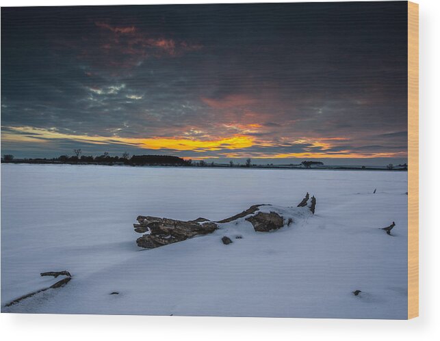 South Dakota Wood Print featuring the photograph Frozen Grass Lake by Aaron J Groen