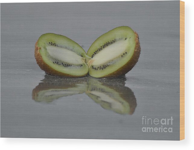 Fruit Photography Wood Print featuring the photograph Fruitscapes Kiwi by Josephine Cohn