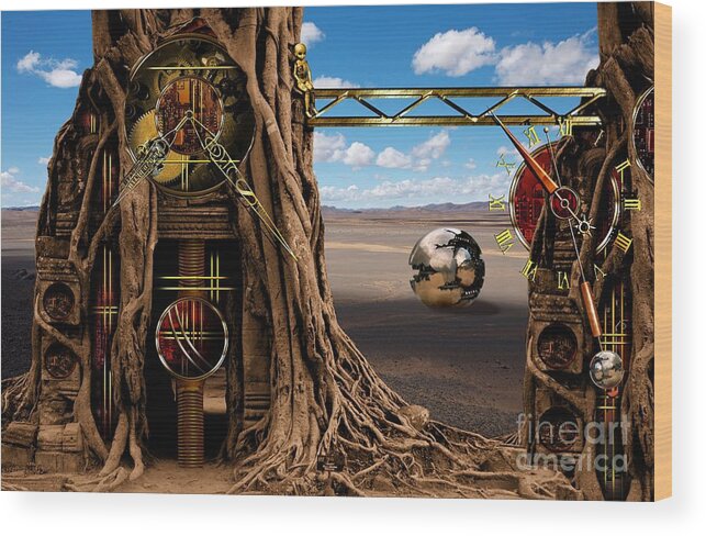 Gagilus Wood Print featuring the digital art Gagilus time dream by Franziskus Pfleghart