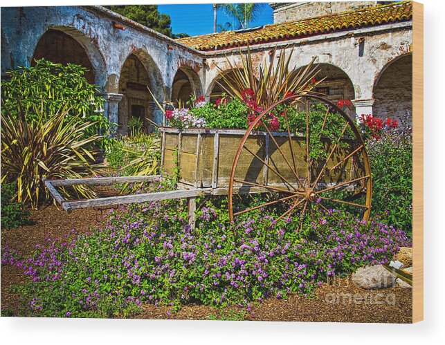 Gardens Wood Print featuring the photograph Garden Wagon by Ronald Lutz