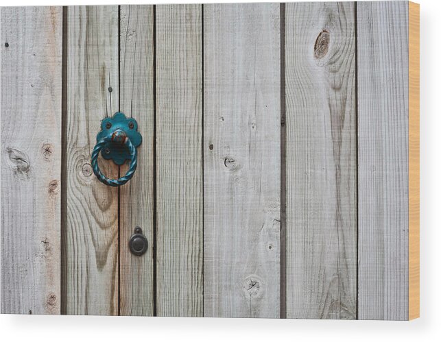 Aged Wood Print featuring the photograph Gate handle by Tom Gowanlock