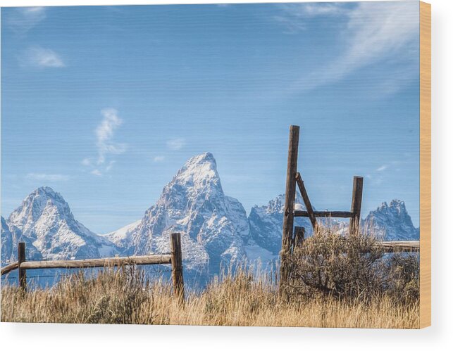 Teton National Park Wood Print featuring the photograph Gateway To Heaven 0077 by Kristina Rinell