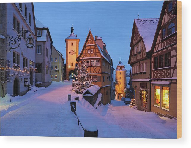 Tranquility Wood Print featuring the photograph Germany, Bavaria, View Of Sieber Tower by Westend61