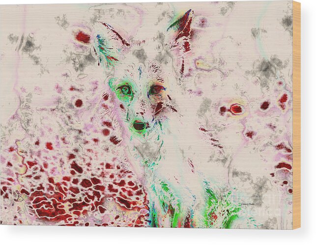 Fox Wood Print featuring the photograph Ghost Fox Eyes by Claire Bull