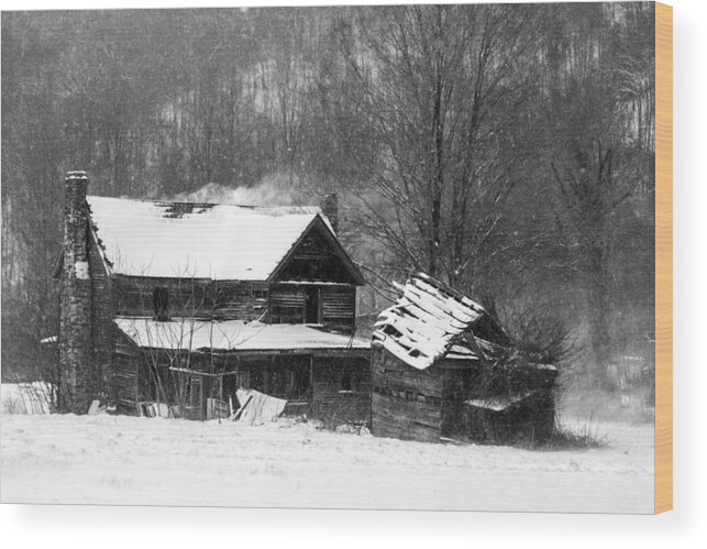 Snow Wood Print featuring the photograph Ghosts of Winters Past by John Haldane