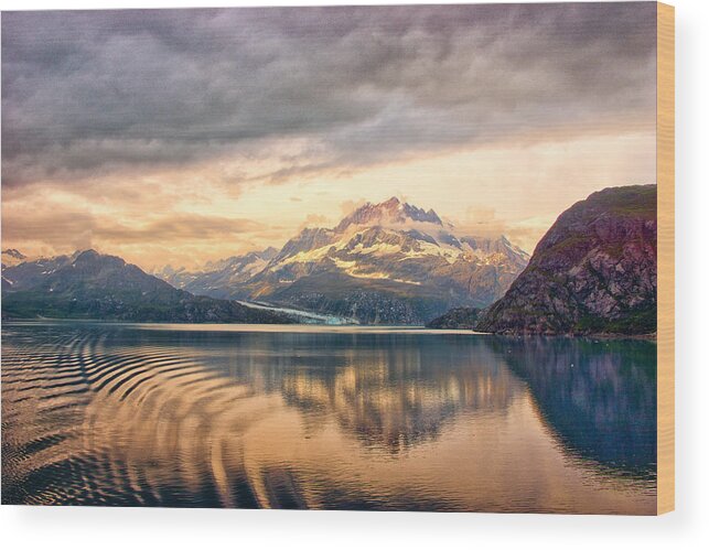 Landscape Wood Print featuring the photograph Glacier Bay Reflections by Janis Knight