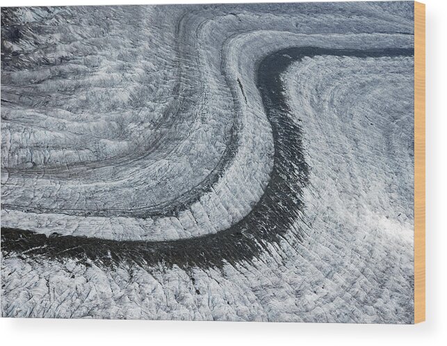 Glacier Wood Print featuring the photograph Glacier Moraine - lots of ice by Matthias Hauser