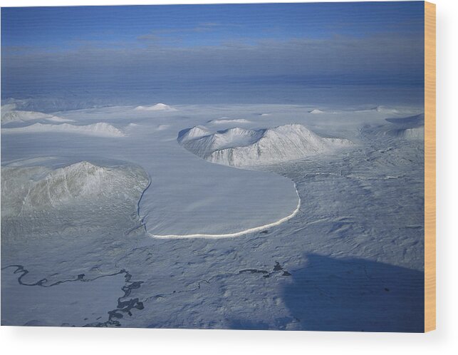 Feb0514 Wood Print featuring the photograph Glacier Spilling Into The Ross Sea by Tui De Roy