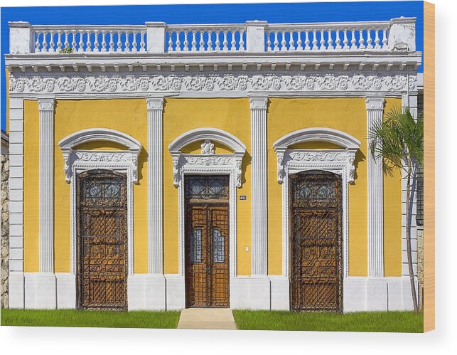 Old Wood Print featuring the photograph Glamorous Architecture on Paseo de Montejo - Merida by Mark Tisdale