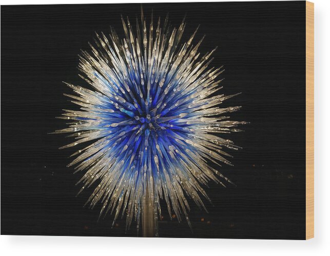  Exhibit Wood Print featuring the photograph Glass Burst by Weir Here And There