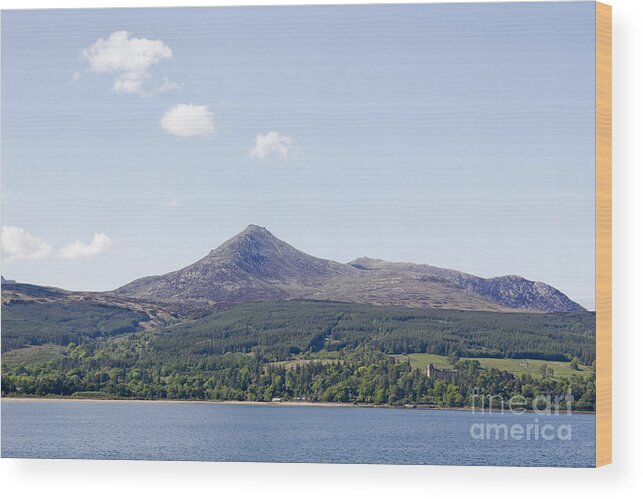 Goat Fell Wood Print featuring the photograph Goat Fell Isle of Arran Scotland by Liz Leyden