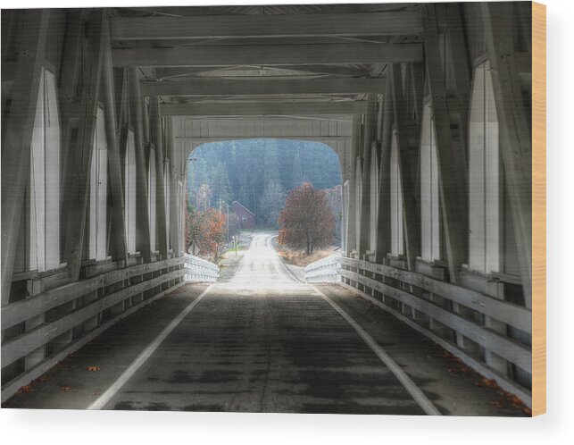 Bridge Wood Print featuring the photograph Going Home by Steve Parr