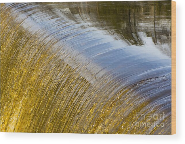 Waterfall Wood Print featuring the photograph Gold Rush by Dan Hefle