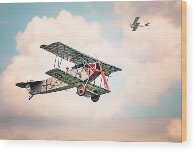 World War L Wood Print featuring the photograph Golden Age of Aviation - Replica Fokker D Vll - World War I by Gary Heller