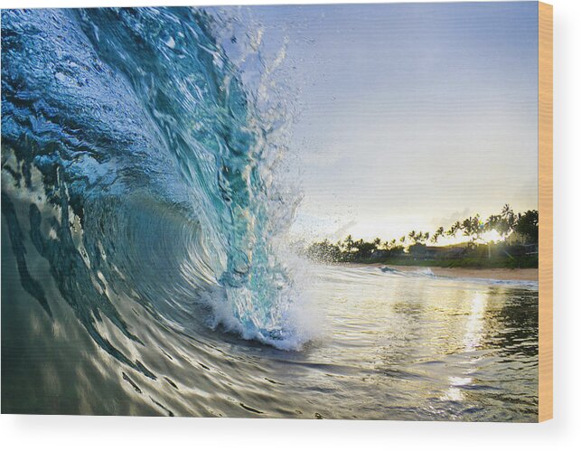 Surf Wood Print featuring the photograph Golden Mile by Sean Davey
