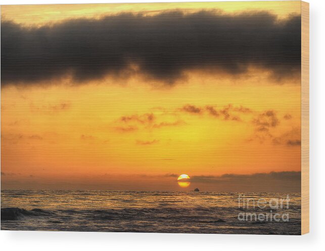 Golden Wood Print featuring the photograph Golden Sunset by Eddie Yerkish