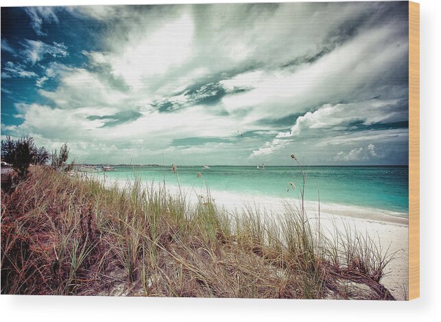 Grace Bay Wood Print featuring the photograph Grace Bay by Maria Robinson