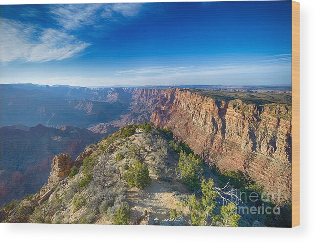 Grand Canyon Wood Print featuring the photograph Grand Canyon - Sunset Point by Juergen Klust