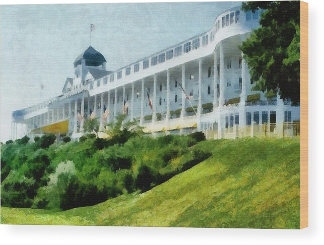 Hotel Wood Print featuring the photograph Grand Hotel Mackinac Island ll by Michelle Calkins