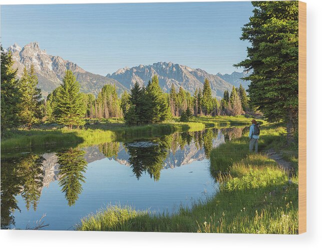 Tranquility Wood Print featuring the photograph Grand Teton National Park, Wyoming by Peter Adams