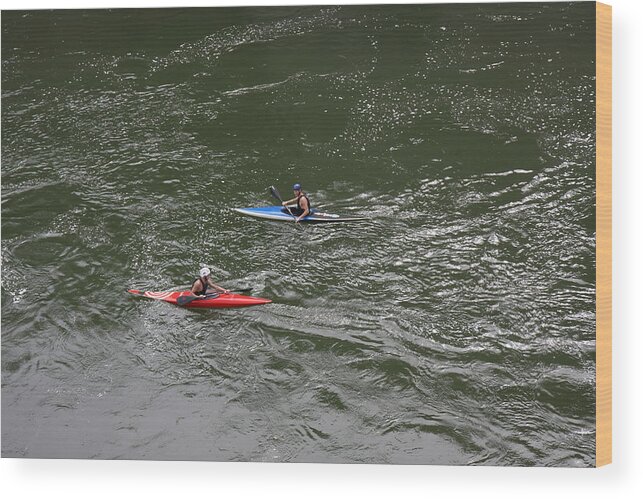 Great Wood Print featuring the photograph Great Falls Park - 121224 by DC Photographer