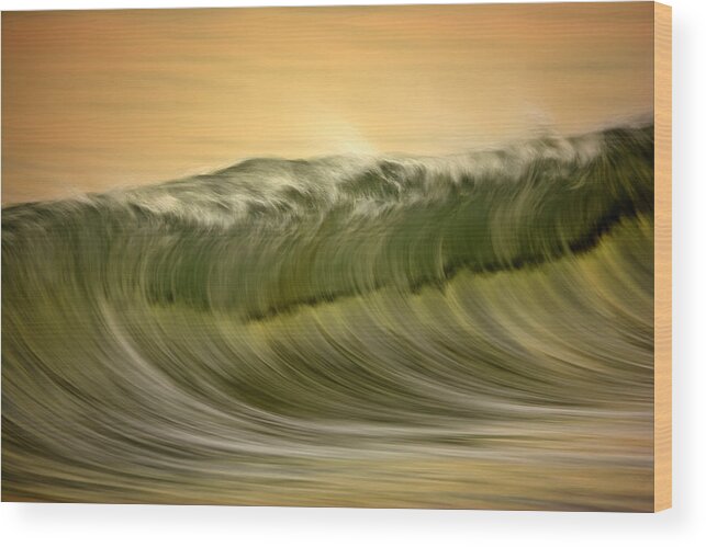 Orias Wood Print featuring the photograph Green Wave #2 C6J7496 by David Orias