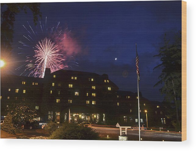 Grove Park Inn Wood Print featuring the photograph Grove Park Inn Centennial by Ryan Phillips