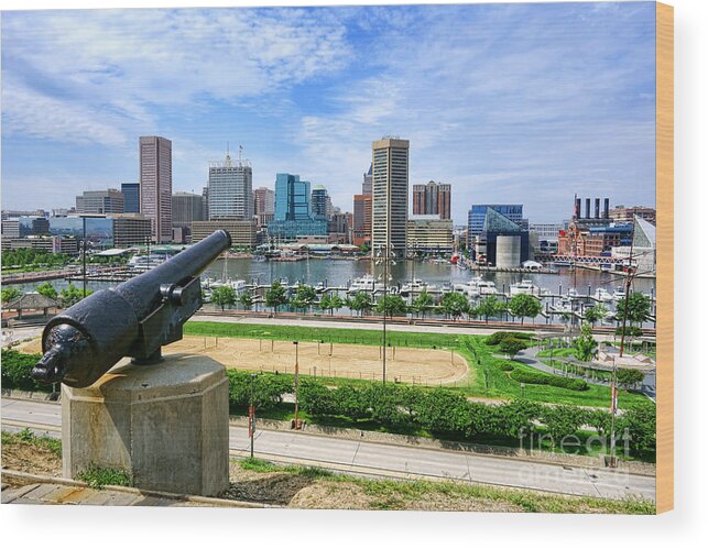 Baltimore Wood Print featuring the photograph Guarding Baltimore - Generic by Olivier Le Queinec