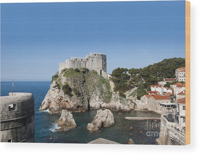 Dubrovnic Wood Print featuring the photograph Guarding the city by Brenda Kean