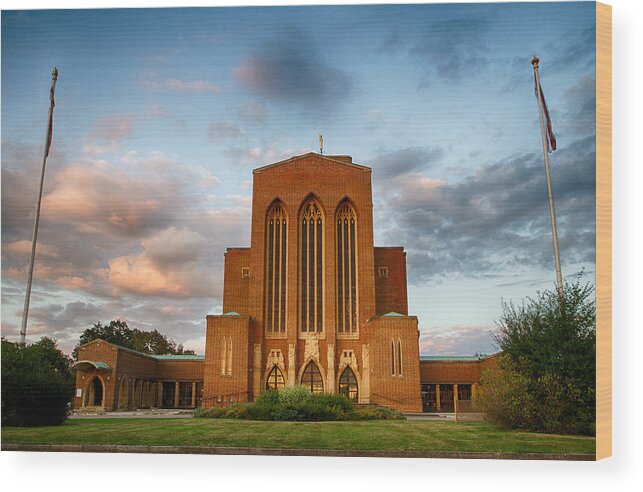 Guildford Wood Print featuring the photograph Guildford Cathedral England by Shirley Mitchell
