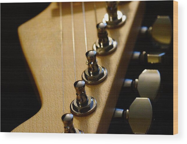 Guitar Wood Print featuring the photograph Guitar in Color by Mike Murdock