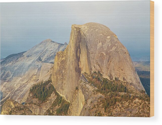 Tranquility Wood Print featuring the photograph Half Dome At Sunset, Rain In The East by Kirk Lougheed
