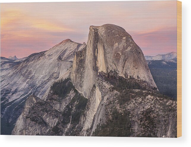 Photography Wood Print featuring the photograph Half Dome at Twilight 1 by Lee Kirchhevel