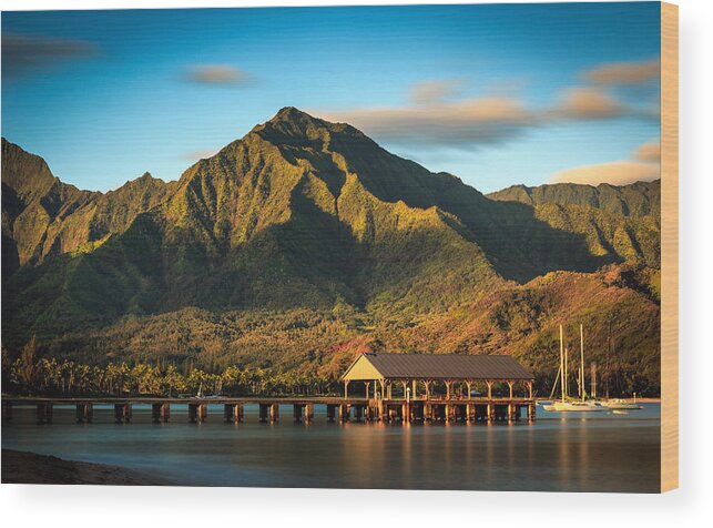 Hawaii Wood Print featuring the photograph Hanalei Bay Sunrise by Stephen Kennedy