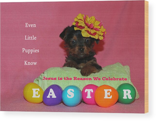 Easter Wood Print featuring the photograph Happy Easter by Lorna Rose Marie Mills DBA Lorna Rogers Photography