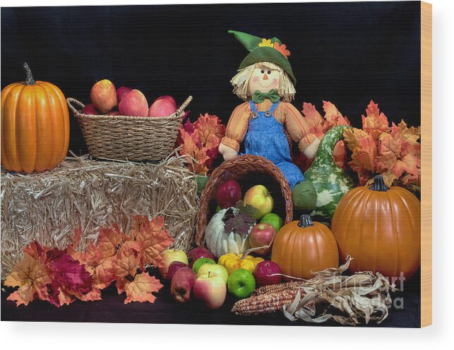 Thanksgiving Wood Print featuring the photograph Happy Thanksgiving by Gene Bleile Photography 