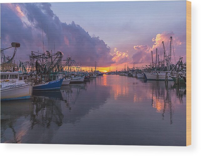 Harbor Wood Print featuring the photograph Harbor of color by Brian Wright