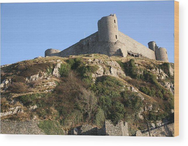 Castles Wood Print featuring the photograph Harlech castle by Christopher Rowlands
