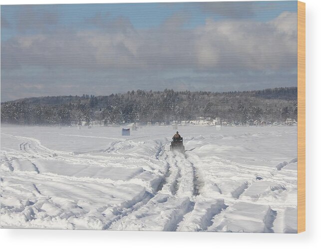 Snow Wood Print featuring the photograph Heading Out by Charlene Reinauer