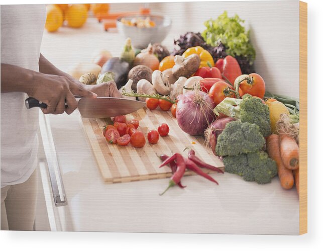 Broccoli Wood Print featuring the photograph Healthy eating concept. by RuslanDashinsky